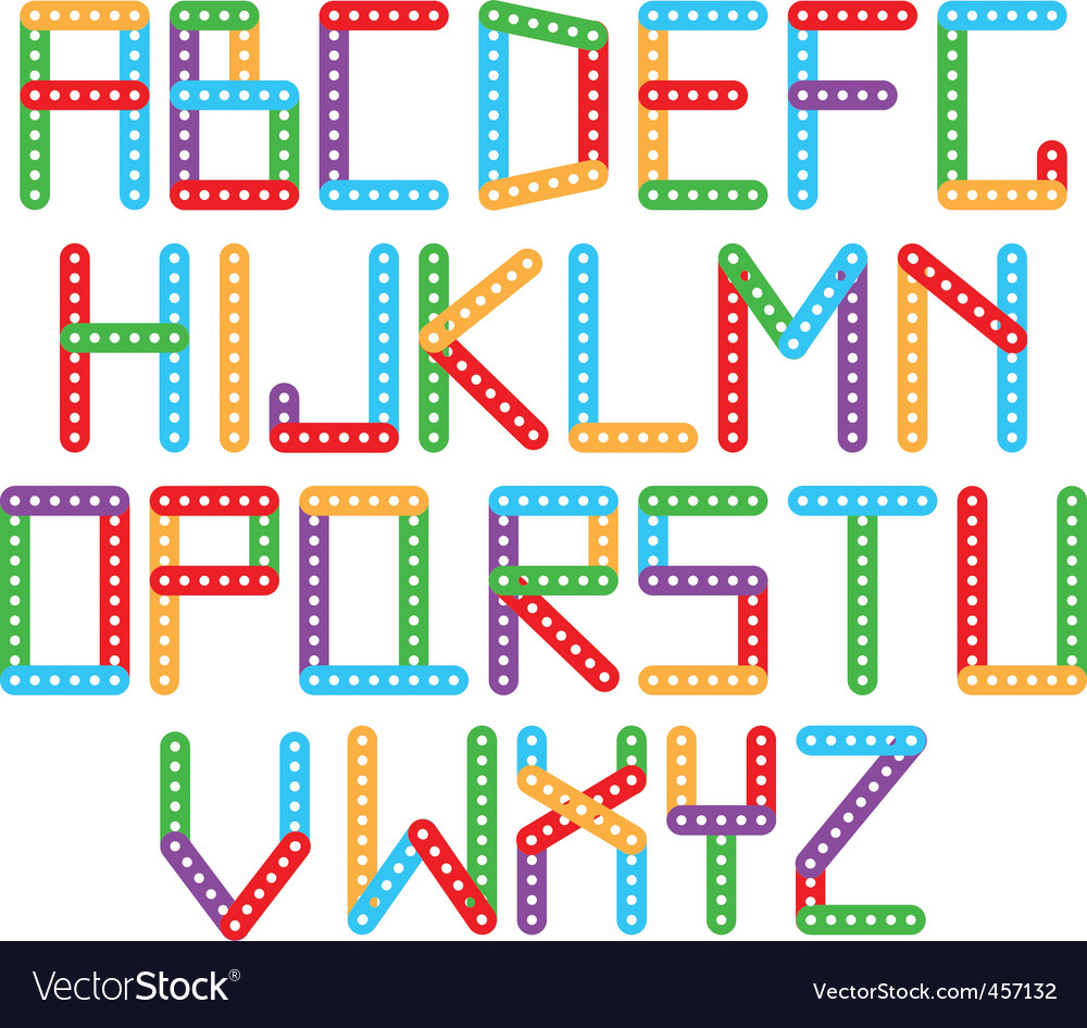 Colorful Alphabet Block Set