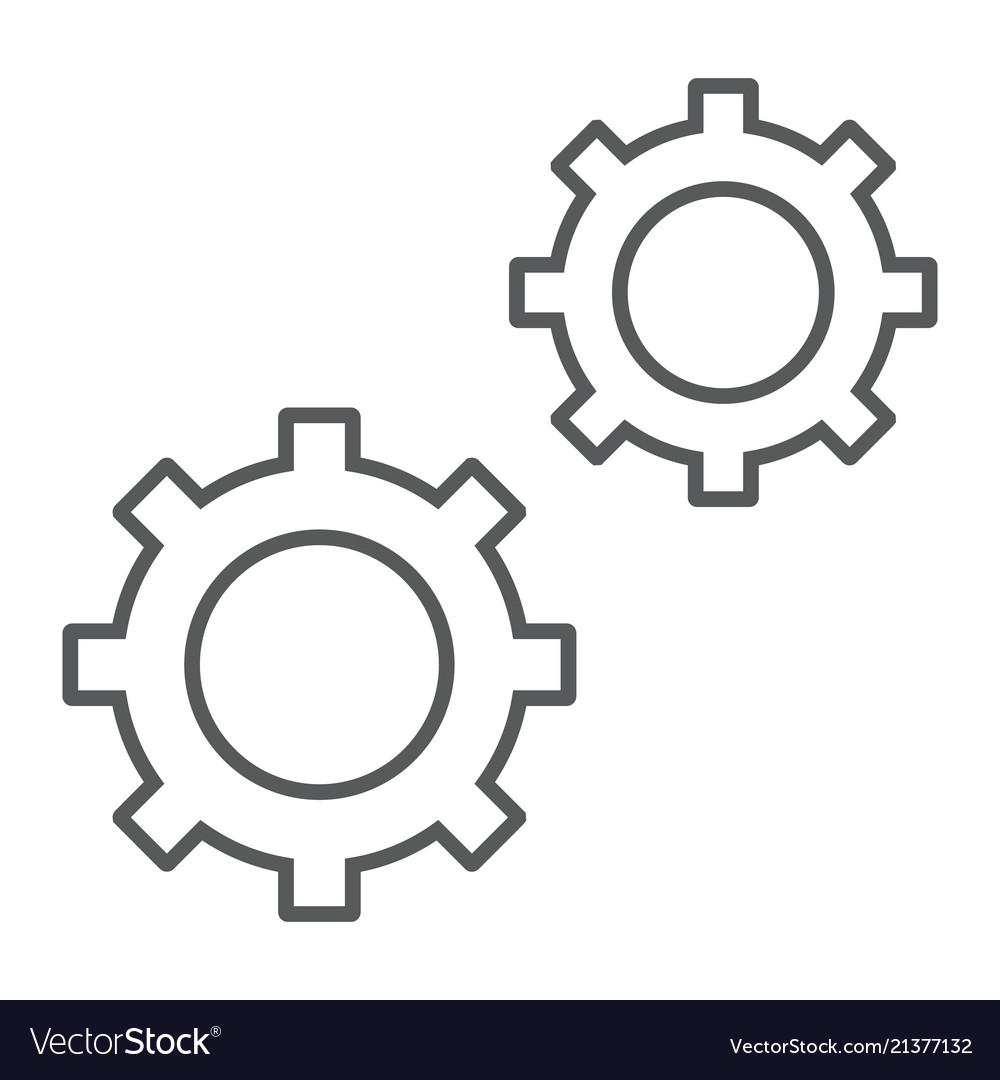 Configuration thin line icon data and analytics vector image Configuration thin line icon data and analytics
