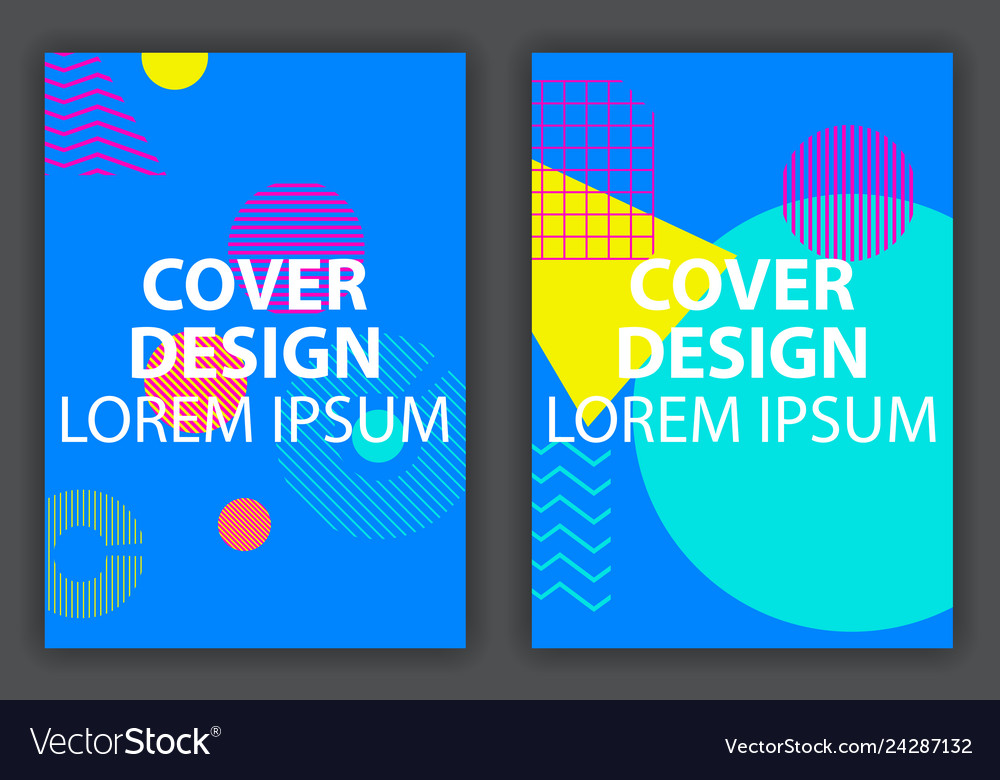 Cover Design Poster mit geometrischen Elementen