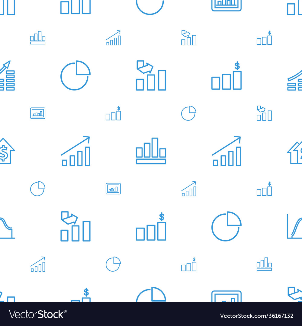 Graph icons pattern seamless white background