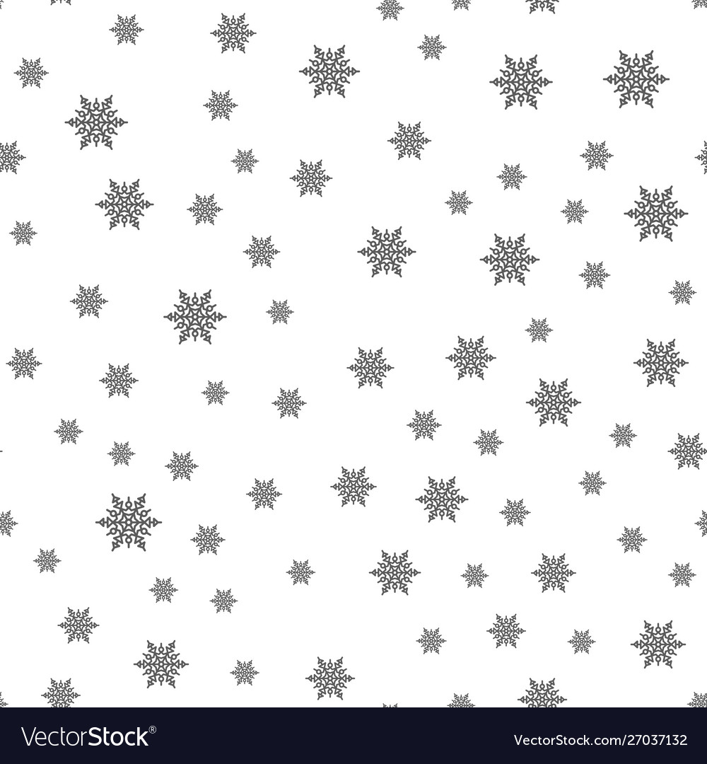 Snowflakes seamless pattern layout Royalty Free Vector Image