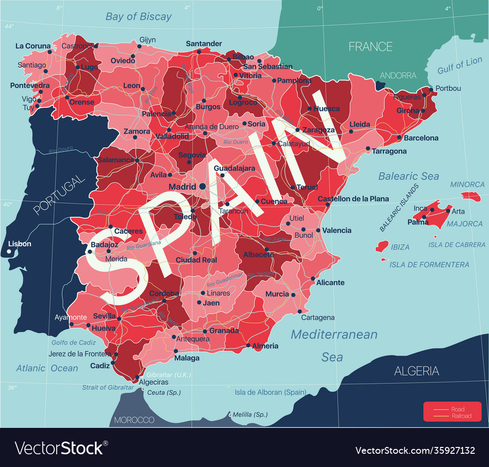 6,029 Spain Portugal Map Images, Stock Photos, 3D objects, & Vectors