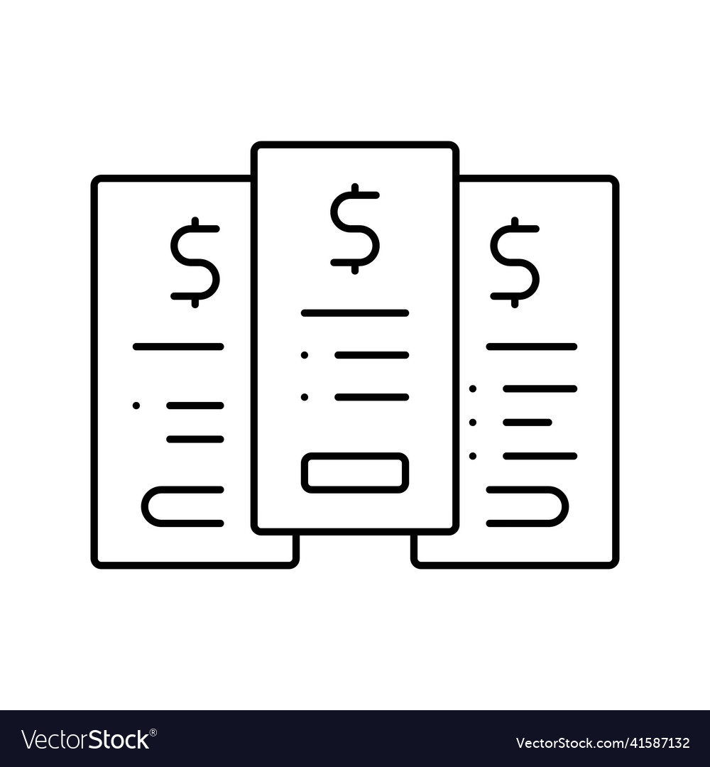 Tariff plans subscription line icon