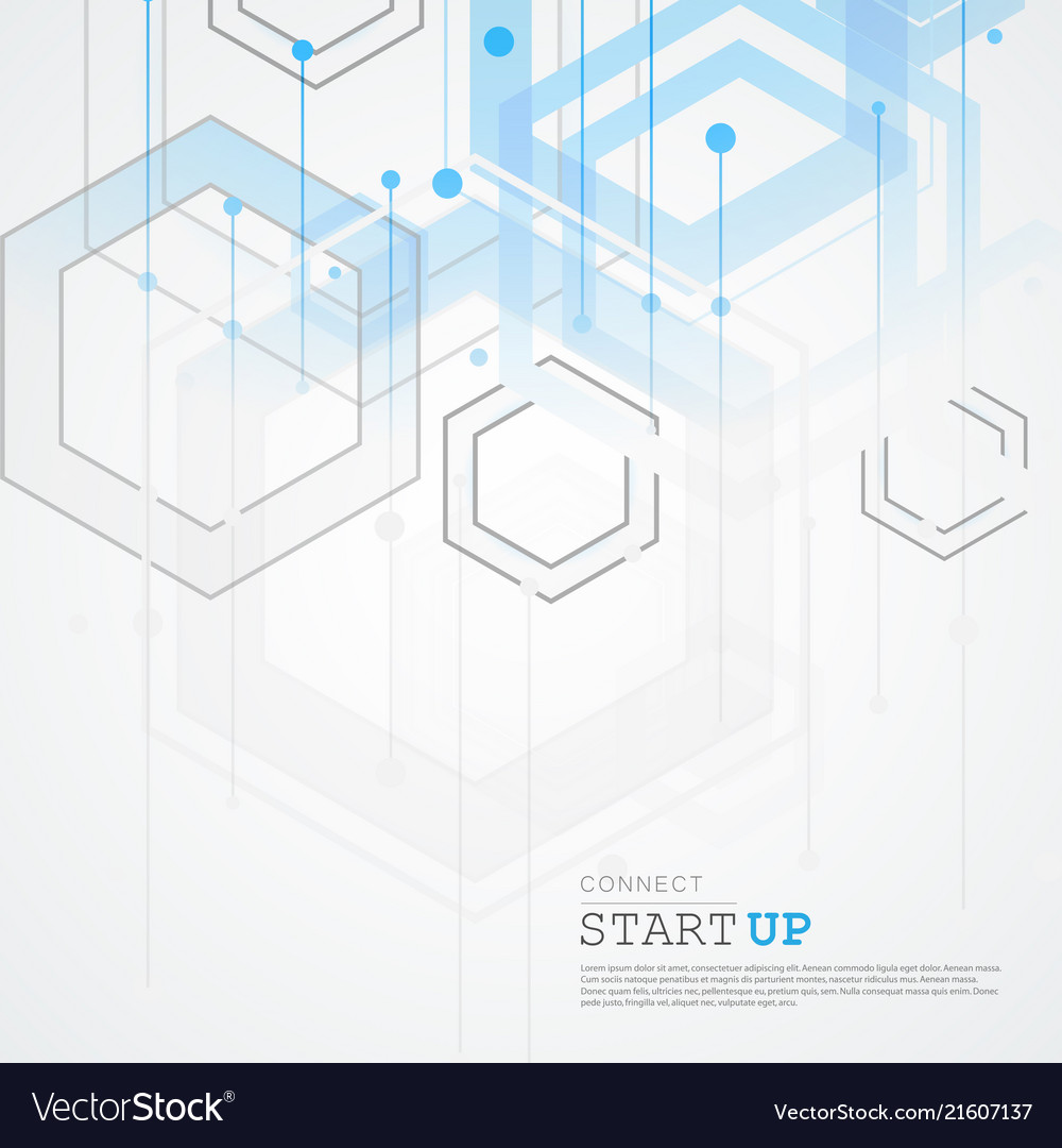 Abstract connect hexagonal structure background vector image Abstract connect hexagonal structure background