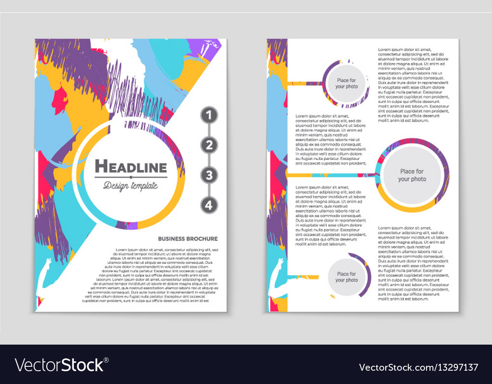 Abstract layout background set for art