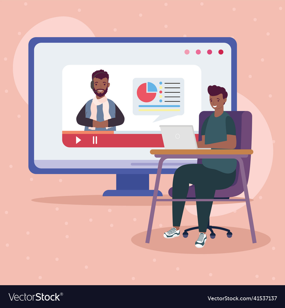 Afro students using computers
