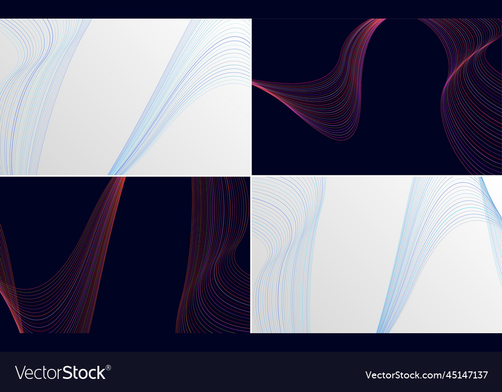Collection of geometric minimal lines pattern set vector image Collection of geometric minimal lines pattern set
