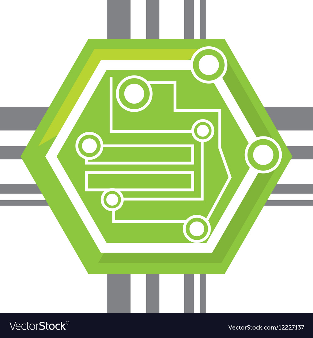 Computer circuit hexagon electronic component