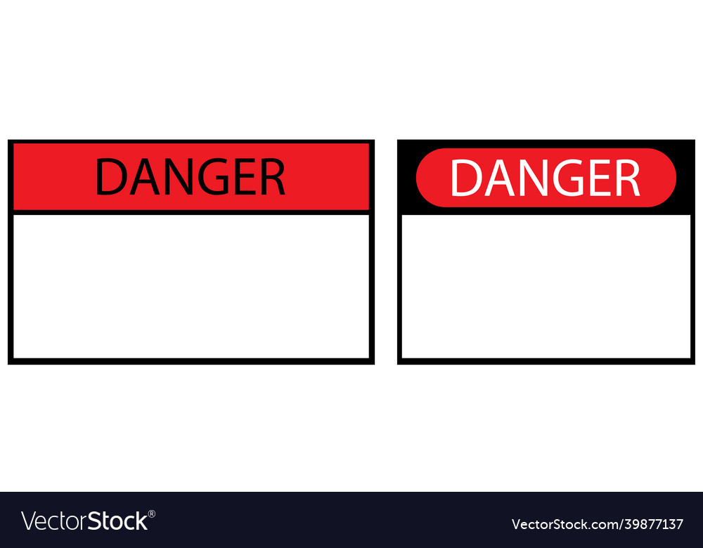 Danger computer window set warning frame vector image Danger computer window set warning frame