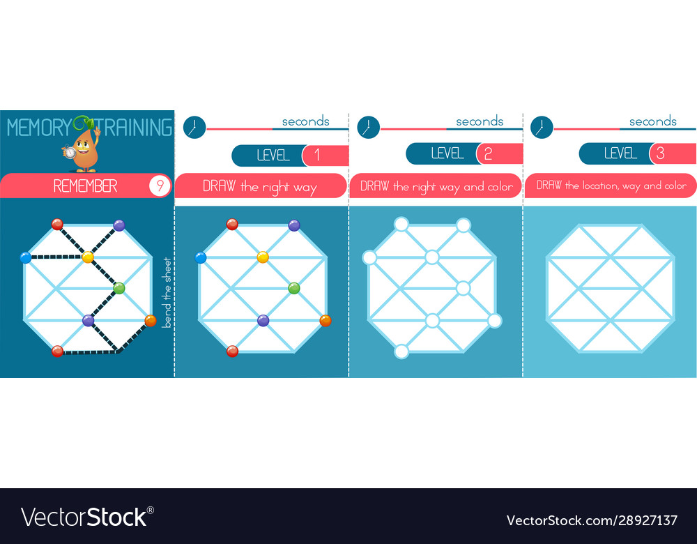 Draw shape colour way vector image Draw shape colour way