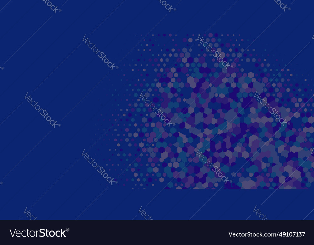 Geometric multi size hexagon with color