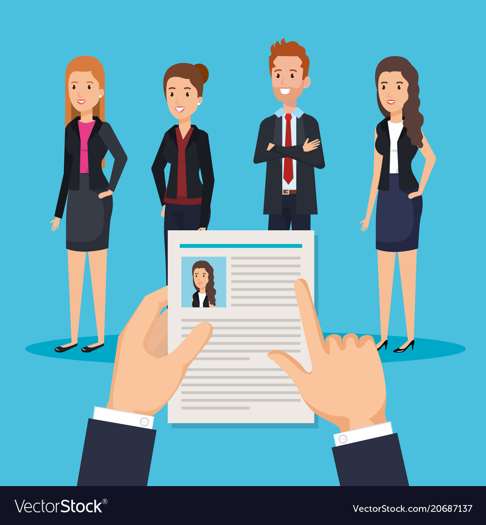 Group of people human resources Royalty Free Vector Image