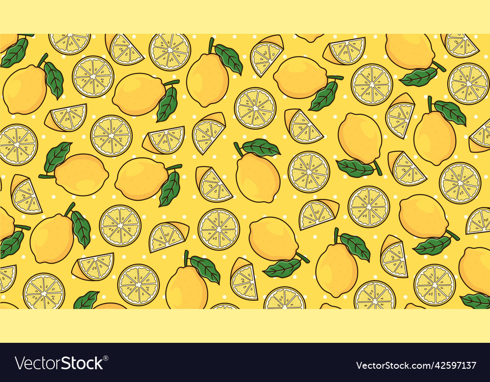 Lemon background pattern isolated Vector Image Lemon background pattern isolated