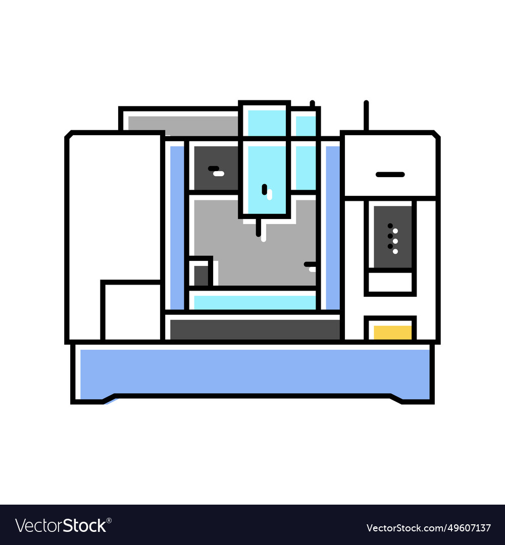 Machining center manufacturing engineer color icon