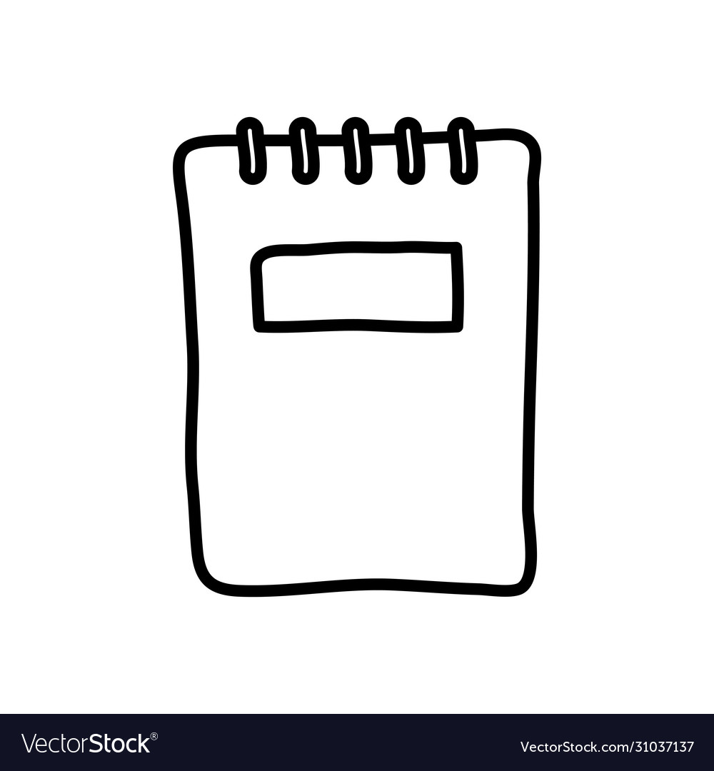 Notebook paper icon line style vector image Notebook paper icon line style