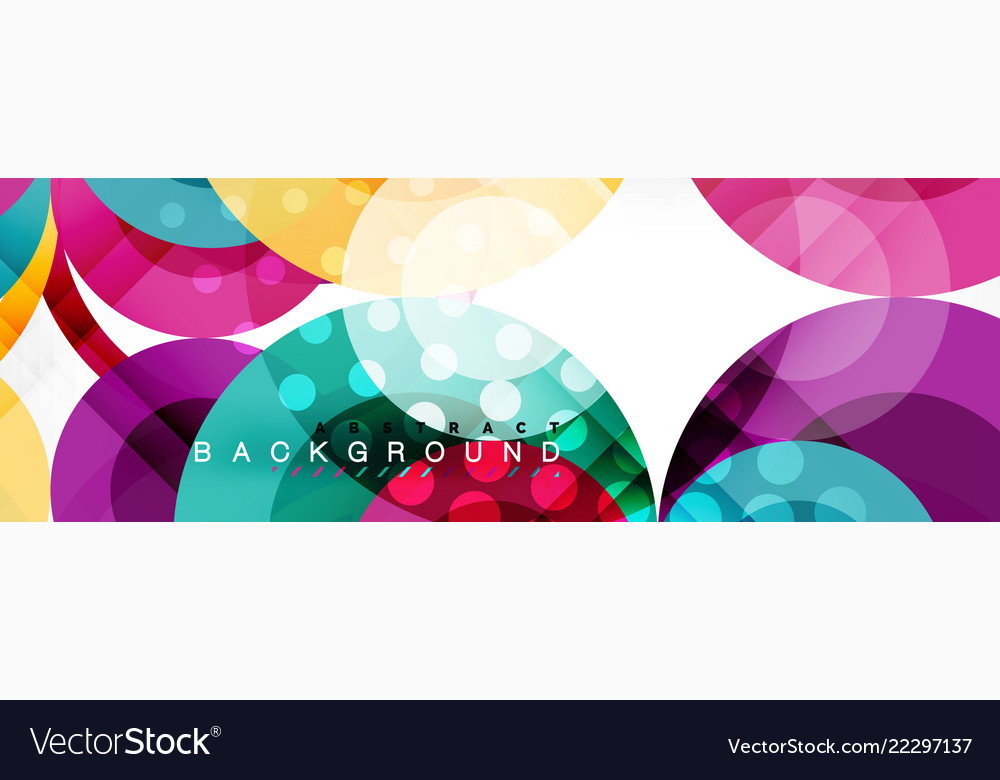 Overlapping circles design background vector image Overlapping circles design background