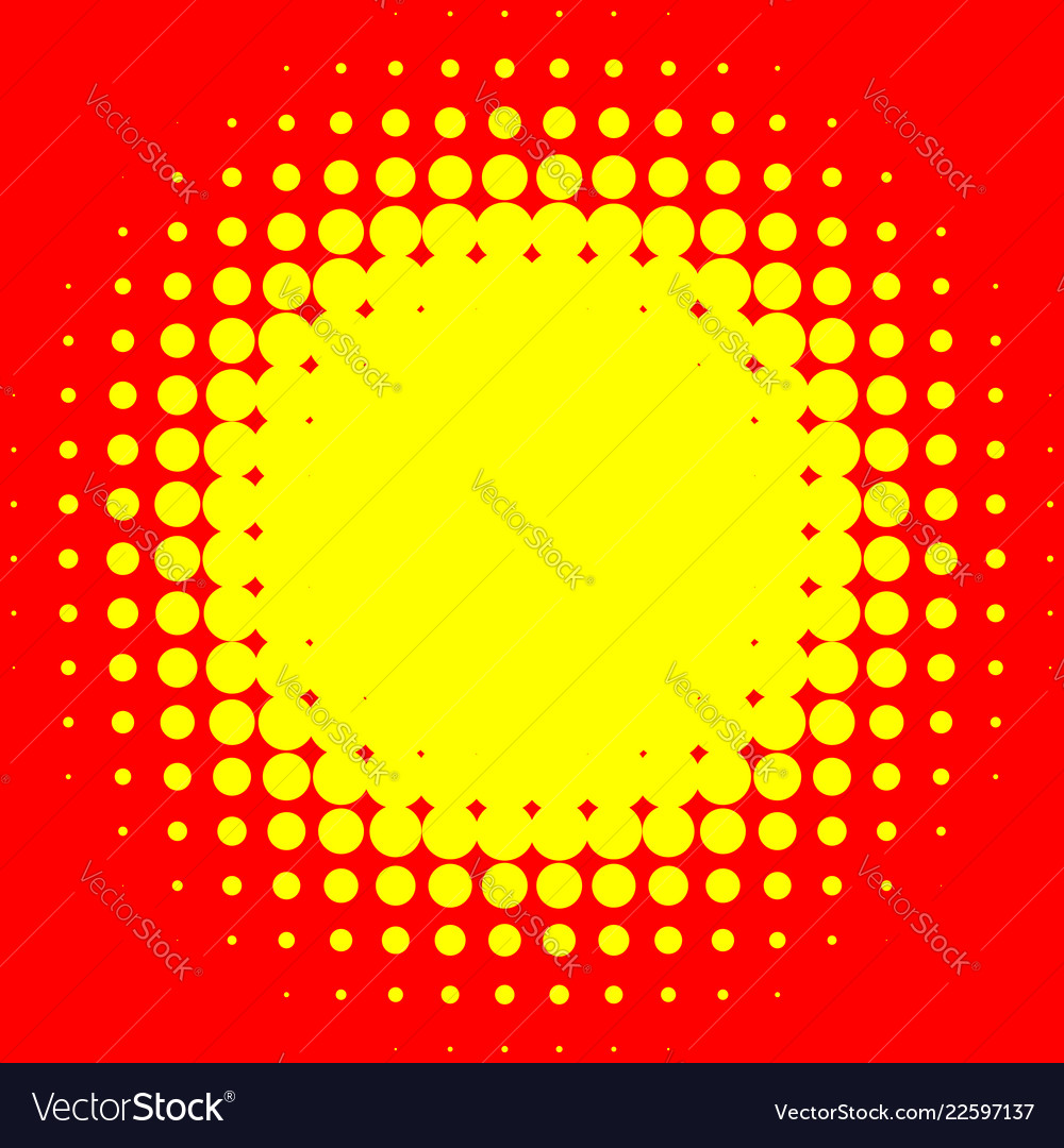 Popart halftone pattern background yellow and red