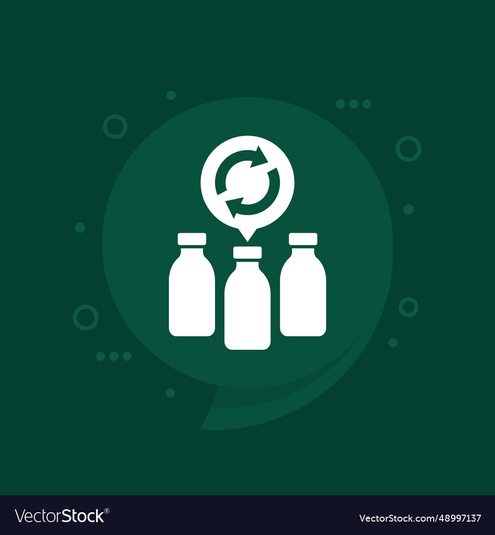 Recycling plastic bottles icon