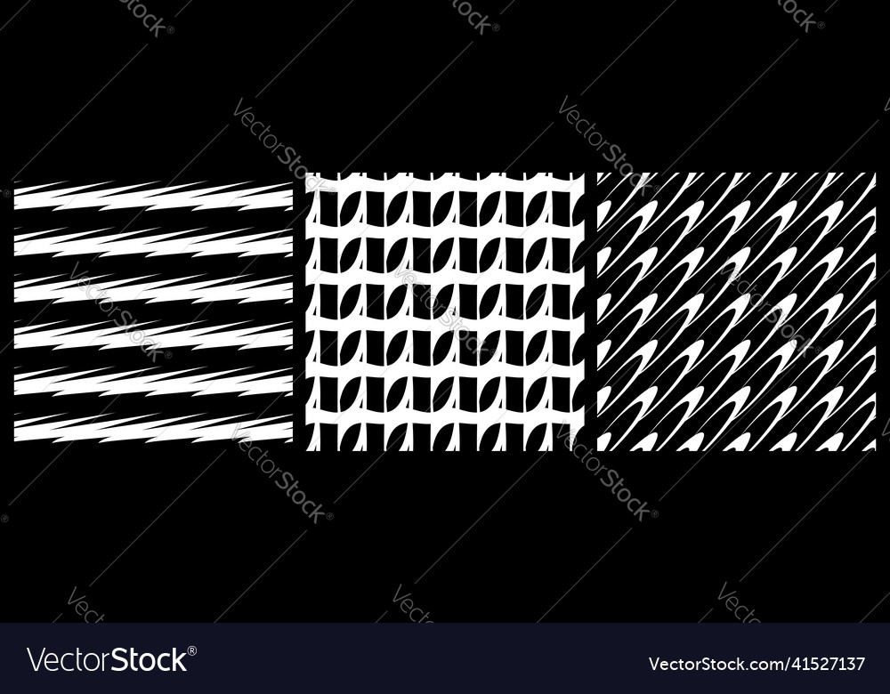Set of 3 seamless pattern texture