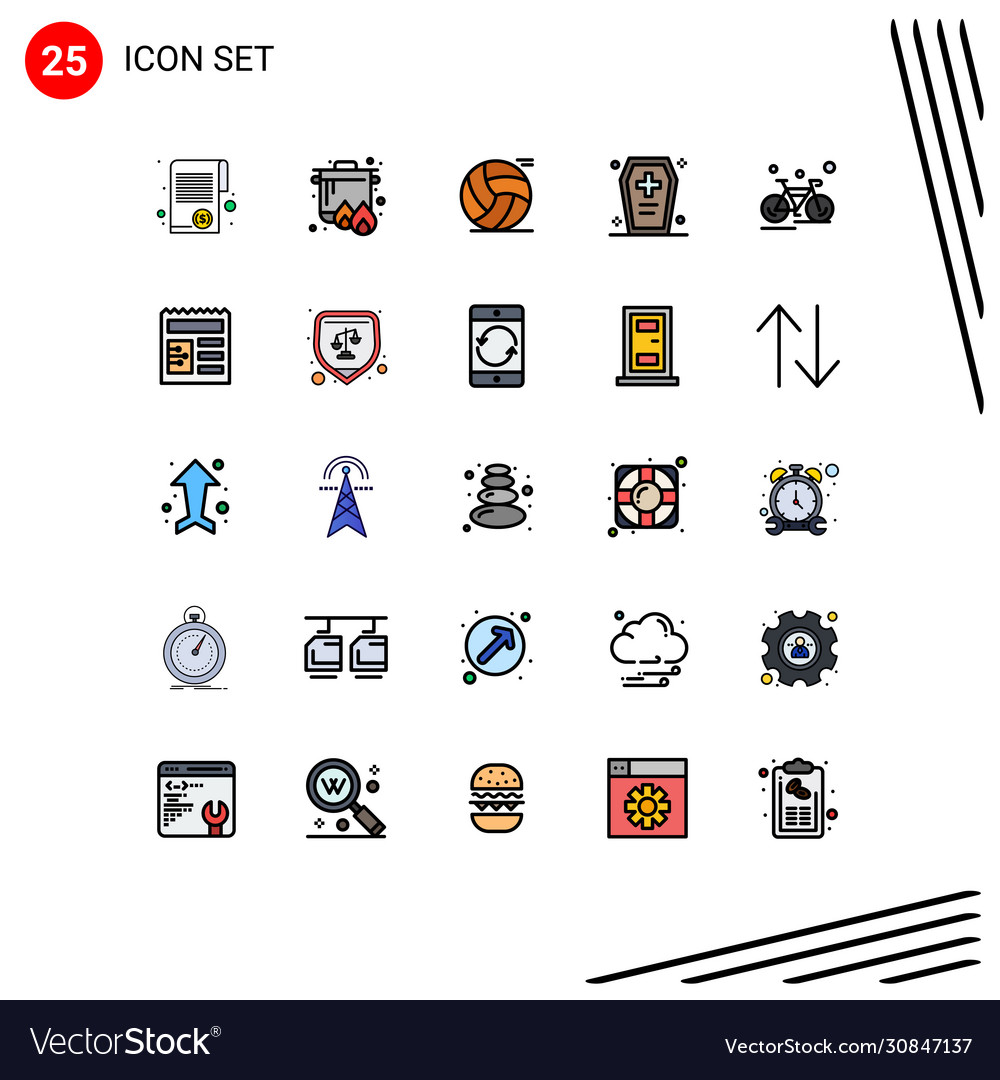 Stock Icon Pack 25 Linienzeichen und Symbole