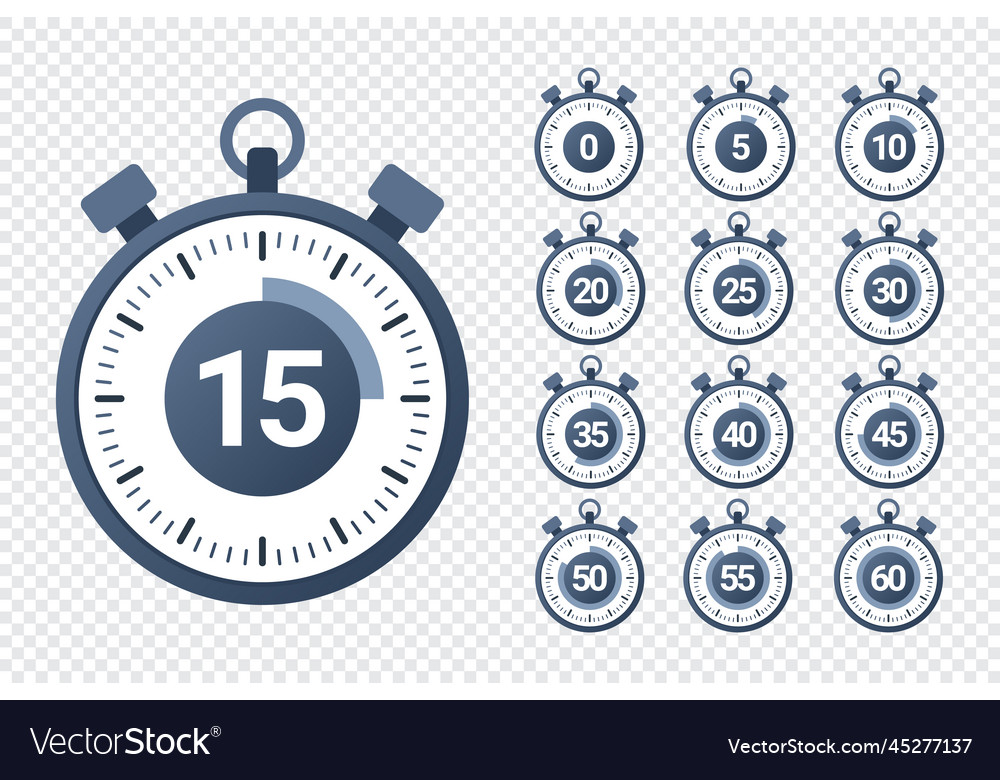 Stopwatch icons timer set speed