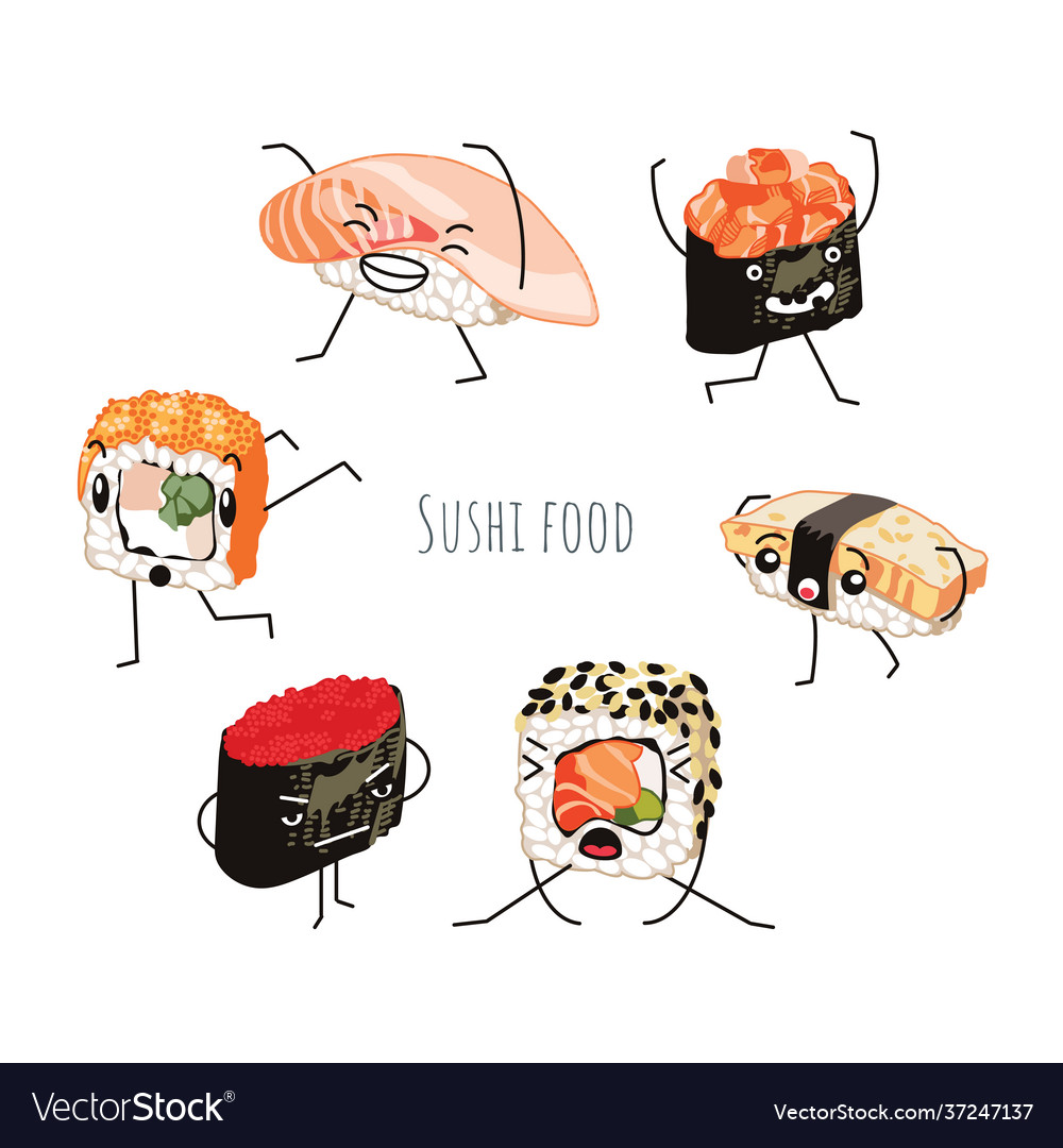 Sushi Restaurant Banner Vorlage Cartoon