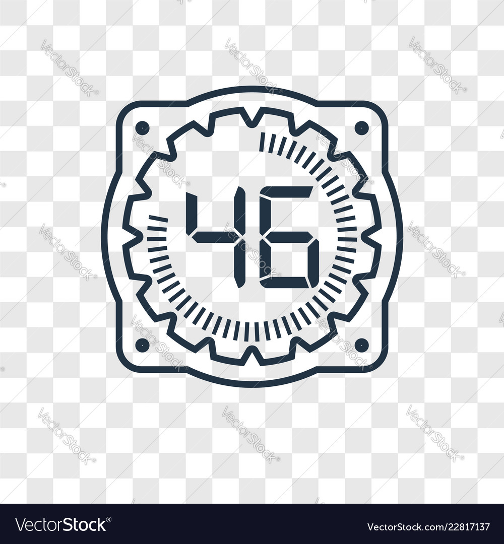 Time concept linear icon isolated on transparent