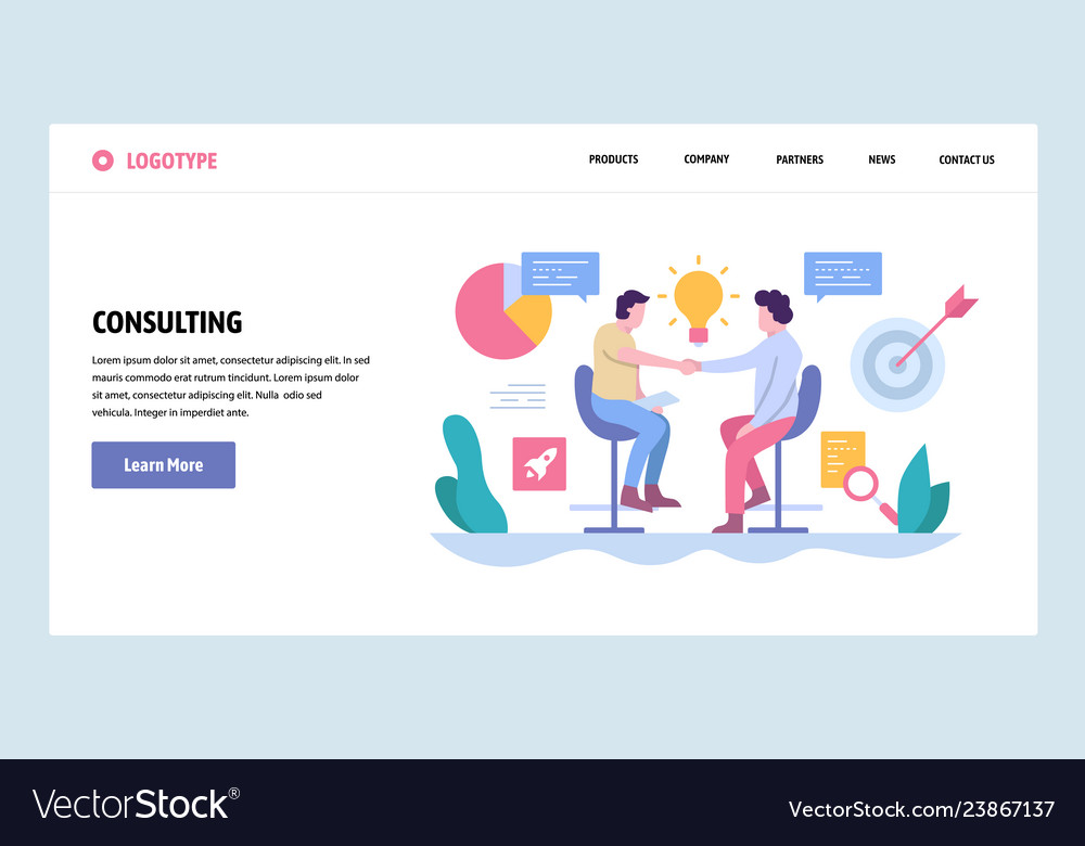 Web site gradient design template business vector image Web site gradient design template business