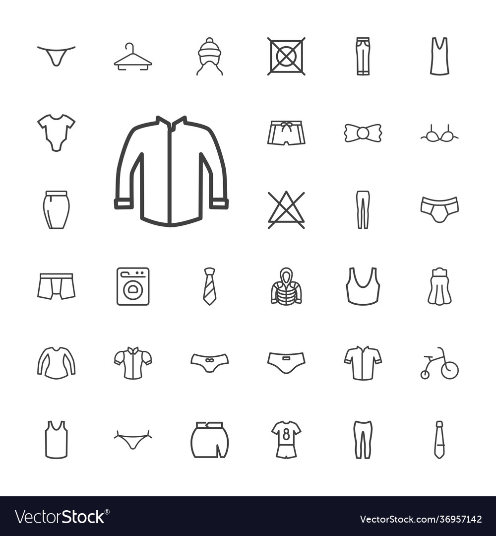 33 clothes icons Royalty Free Vector Image - VectorStock