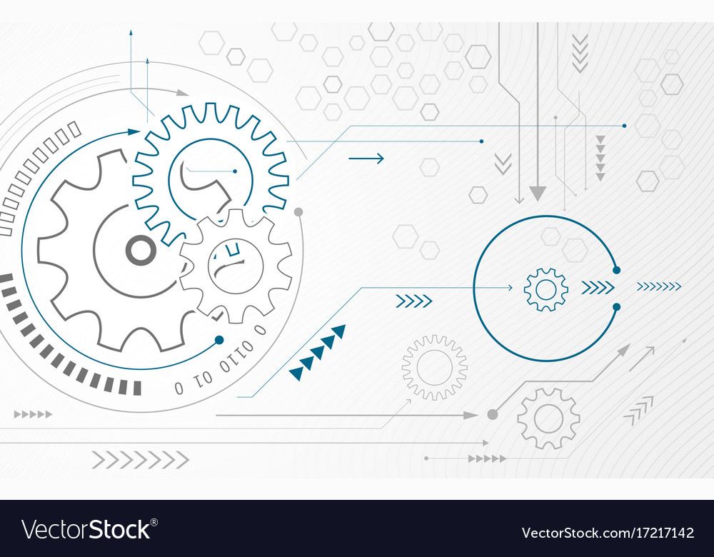 Abstract background with gear wheels technology