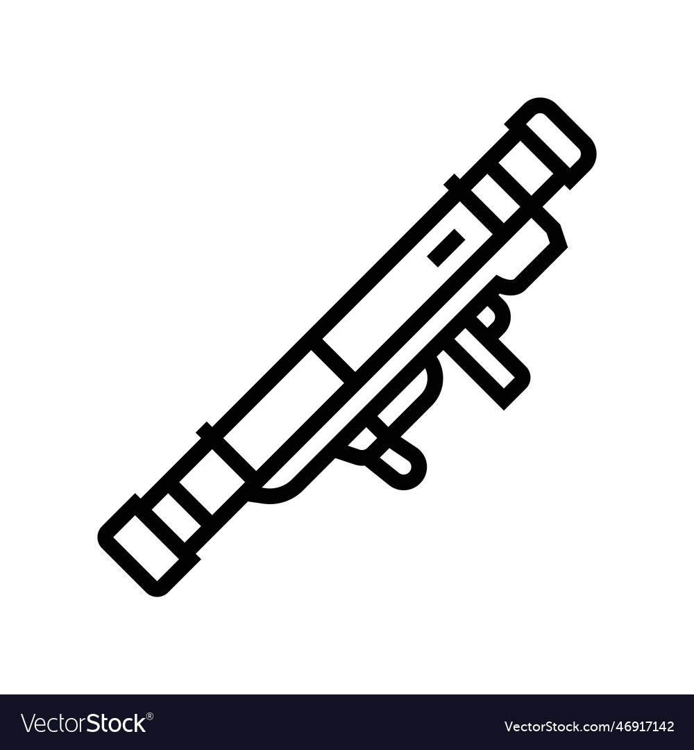 Bazooka weapon war line icon Royalty Free Vector Image