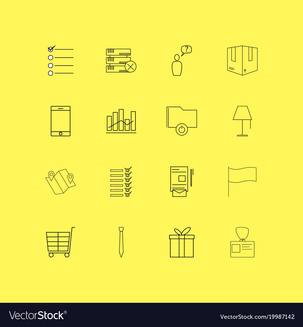 Business linear icon set simple outline icons