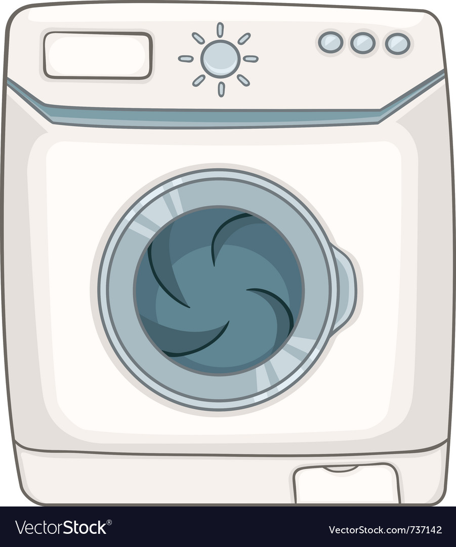 Cartoon appliences washing machine Royalty Free Vector Image