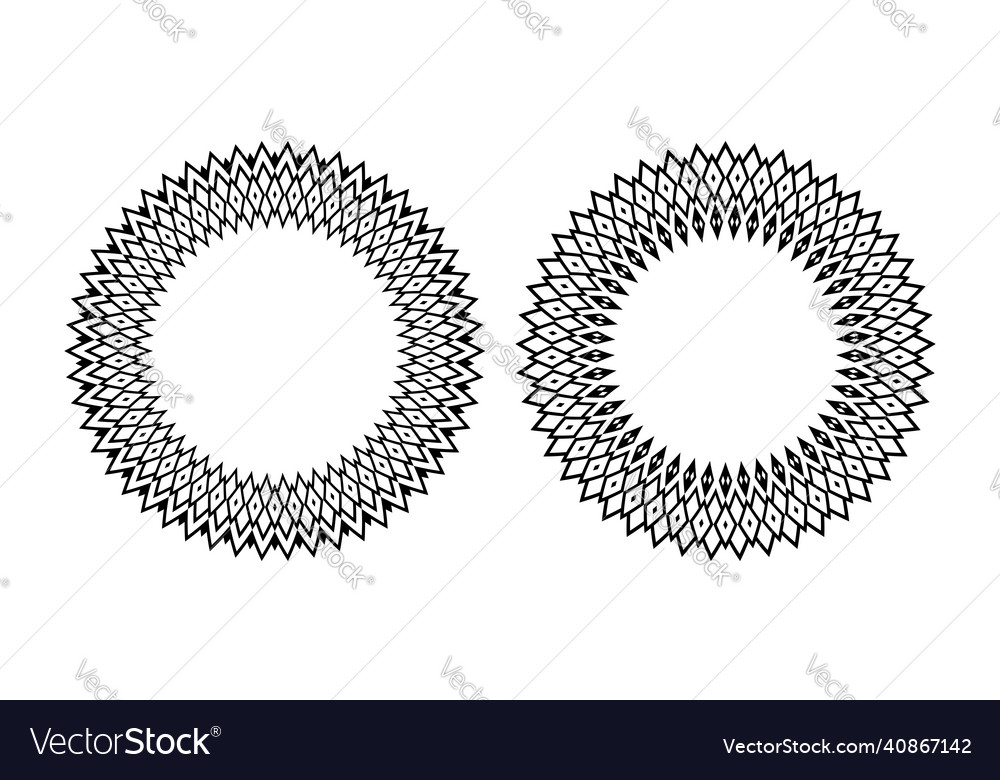 Circle patterns for round frames vector image Circle patterns for round frames