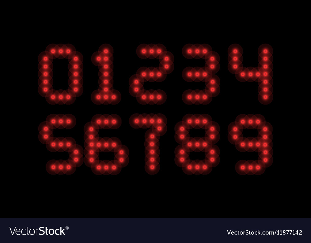 Clock digits font