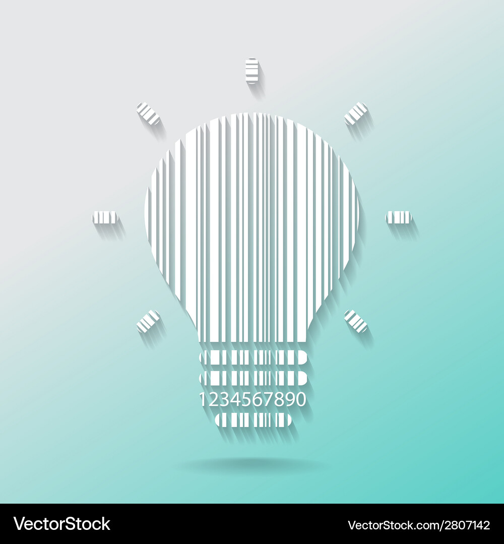 Creative light bulb idea concept background Vector Image