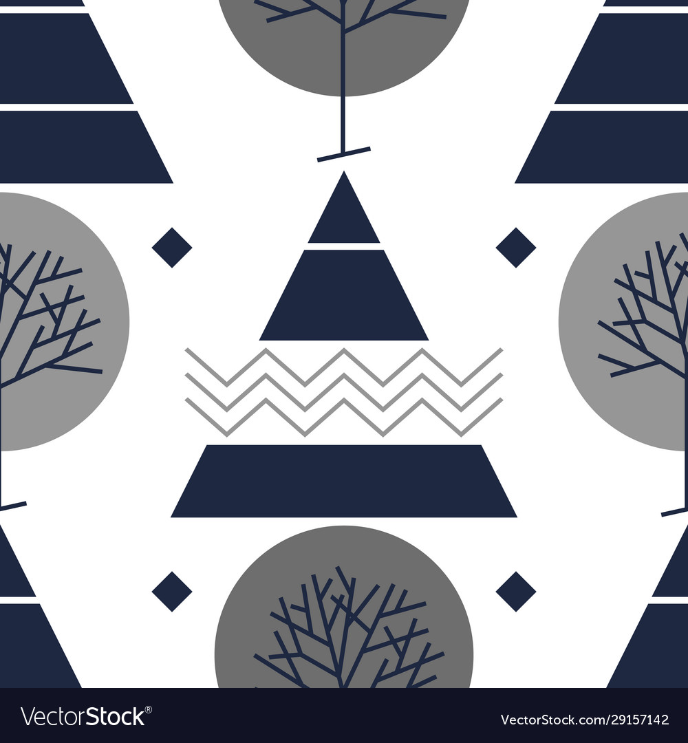 Dark Tree Scandinavian Pattern