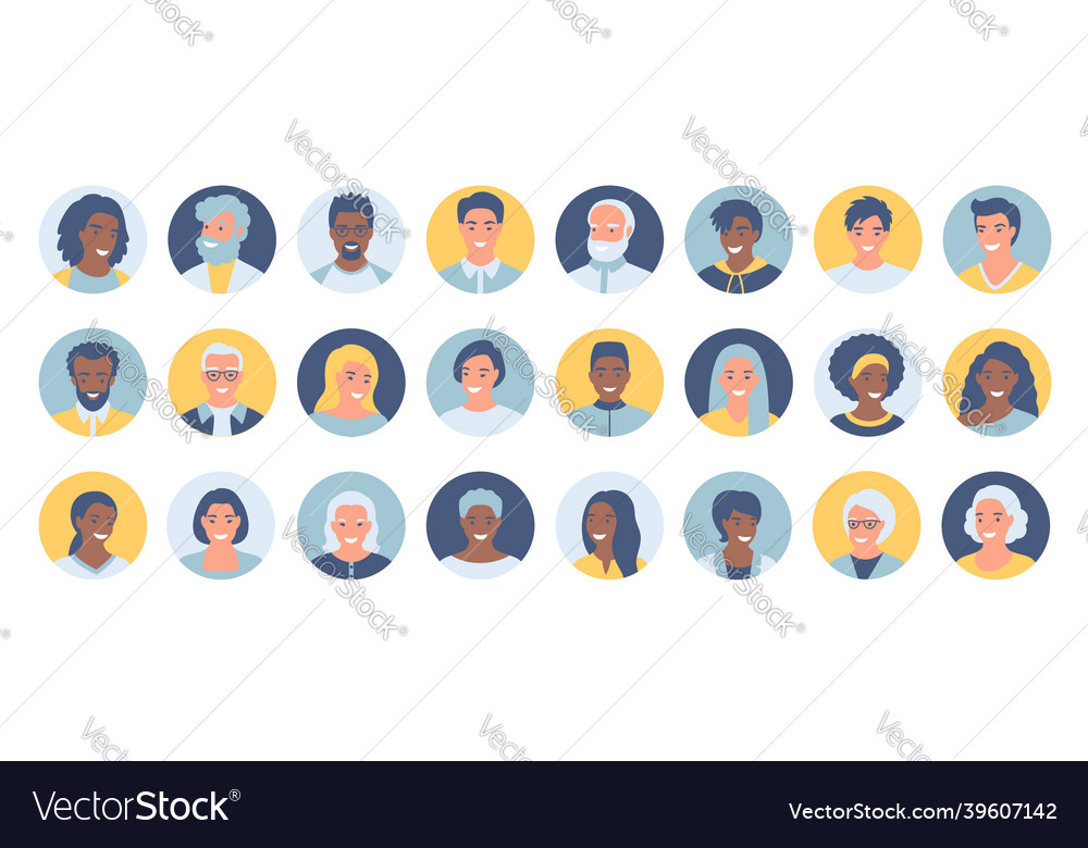 Diverse People Heads - Avatar Set