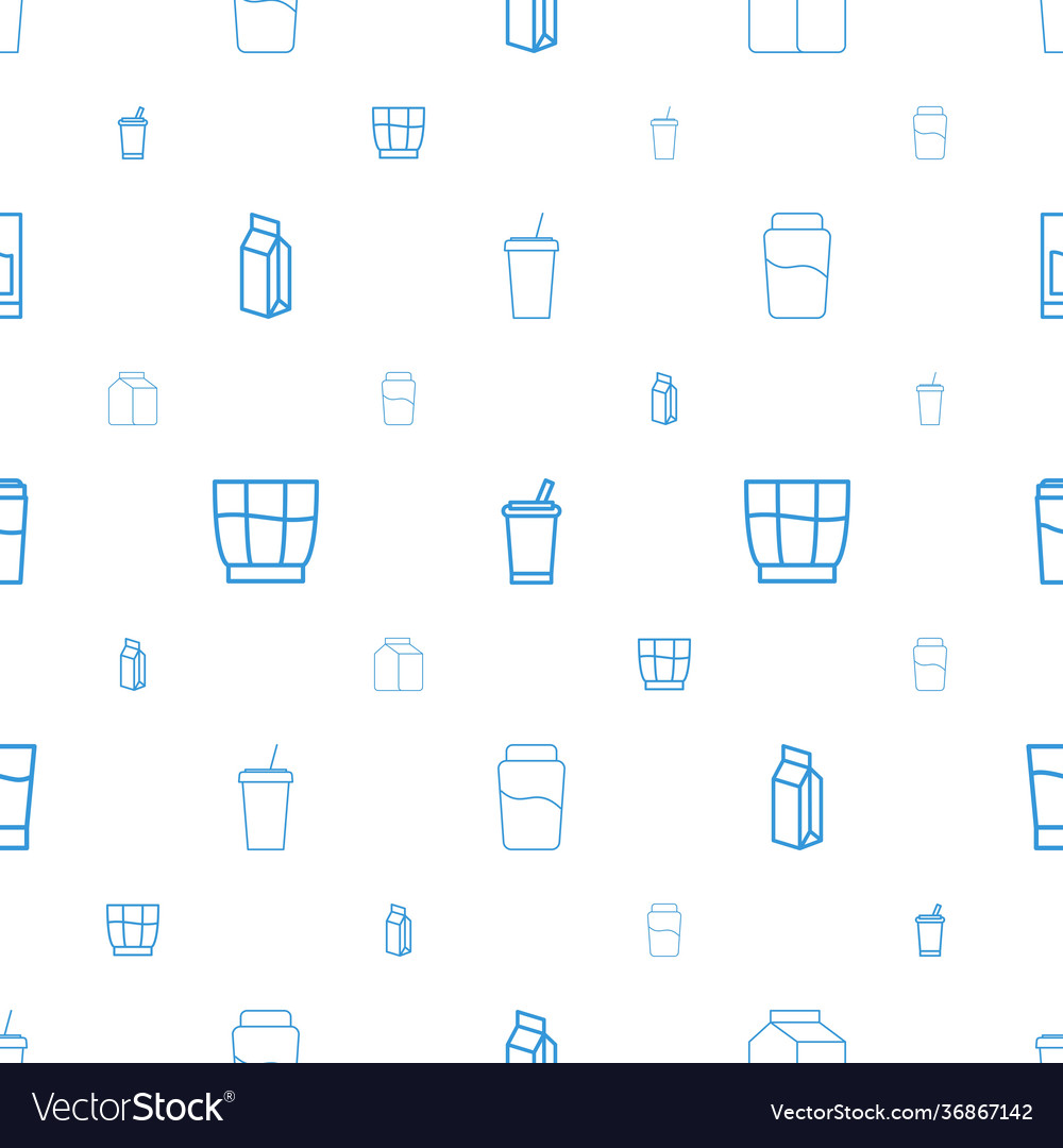 Drinking icons pattern seamless white background