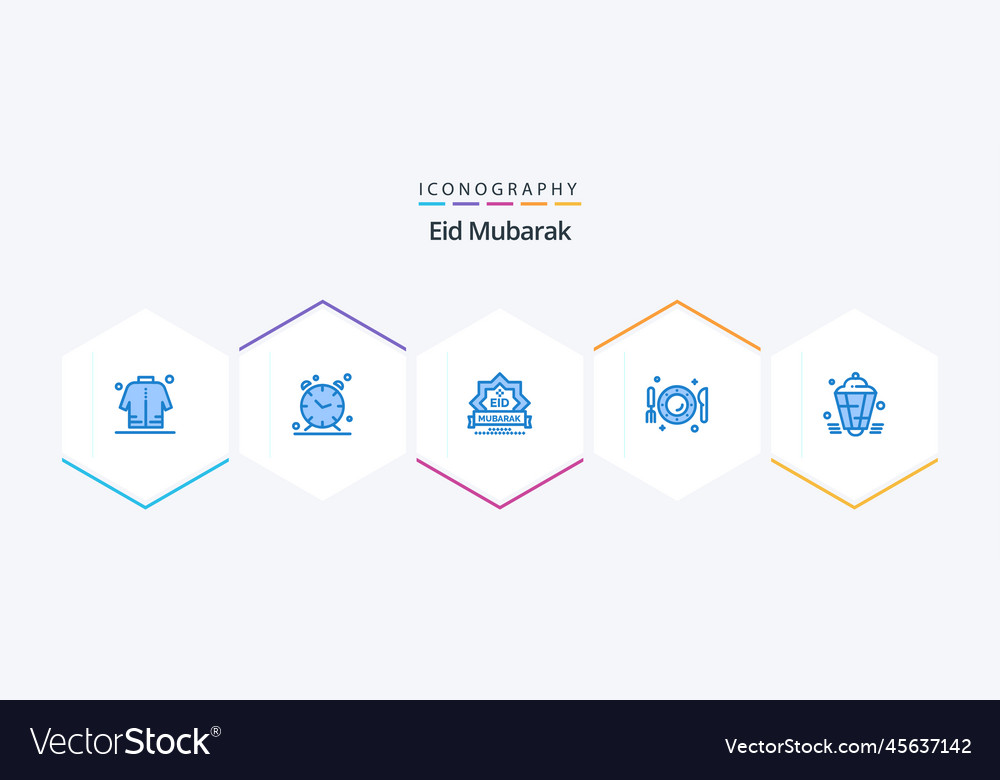 Eid mubarak 25 blaue Ikonenpackung inklusive Messer