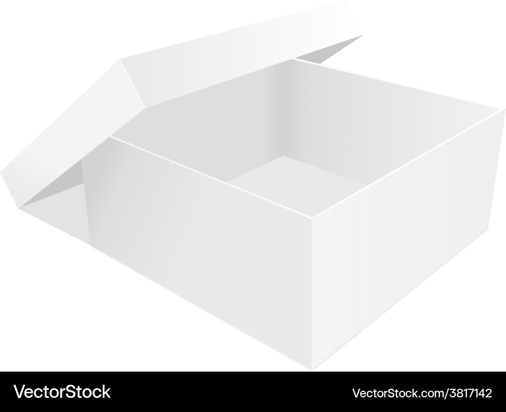 Empty paper box Royalty Free Vector Image - VectorStock