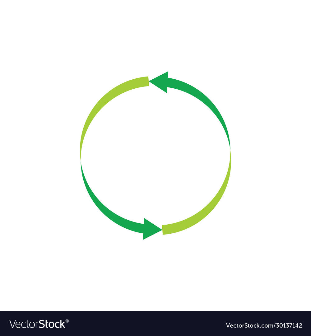 Flow rotation arrow circle design logo Royalty Free Vector
