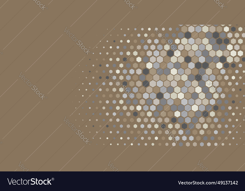 Geometric multi size hexagon with color