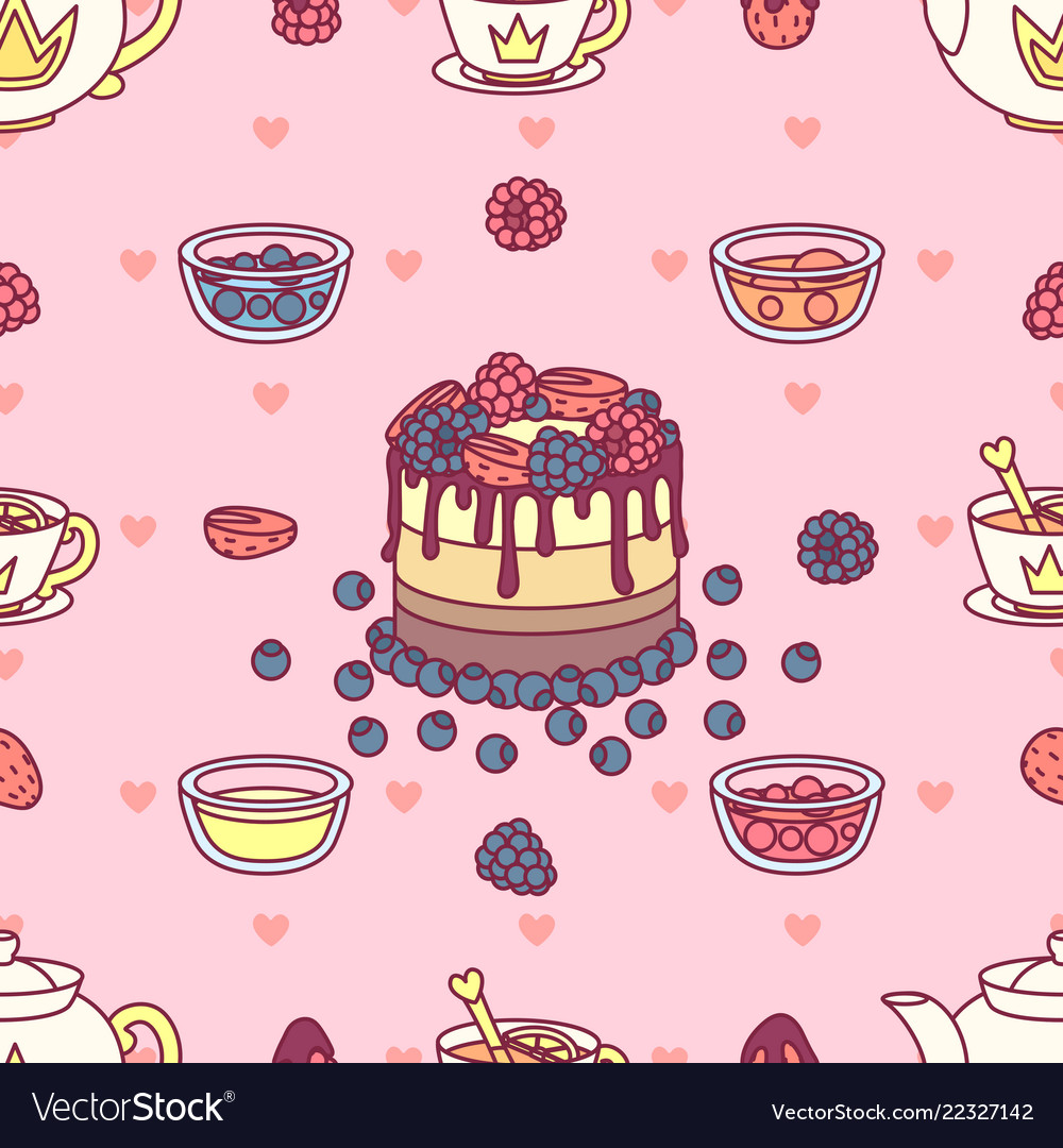 Girlish seamless pattern