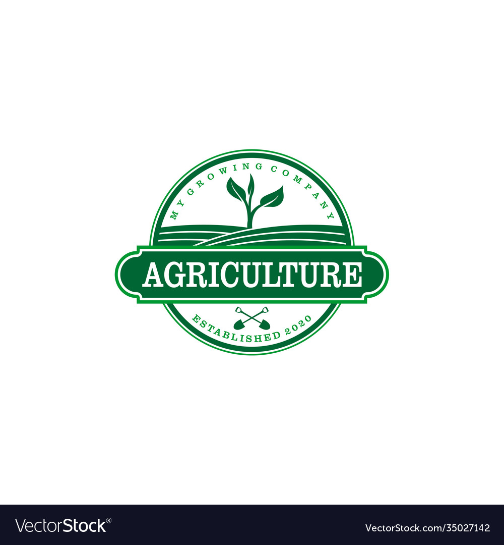 Green leaf organic farming botanical nature Vector Image