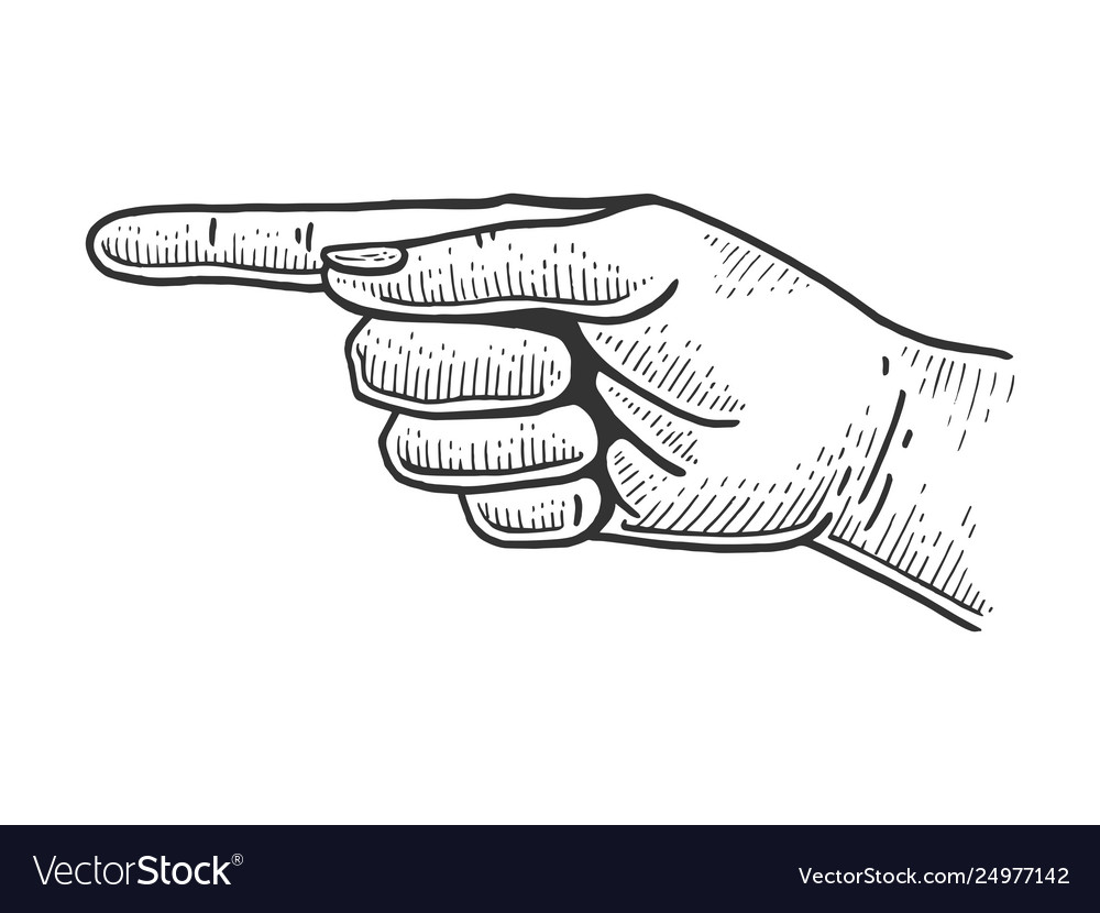 Hand Pointer - Scratch Board Style