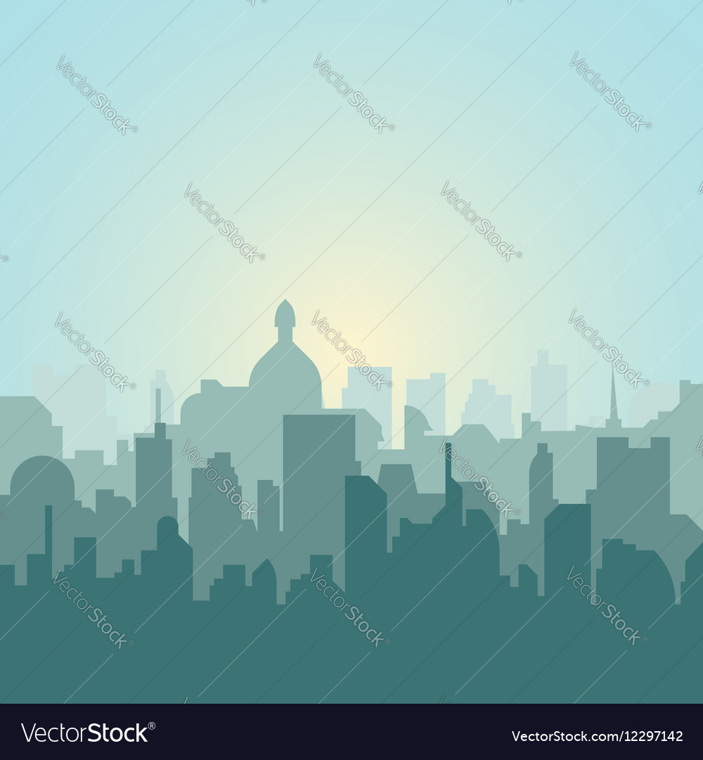 Modern city skyline silhouette