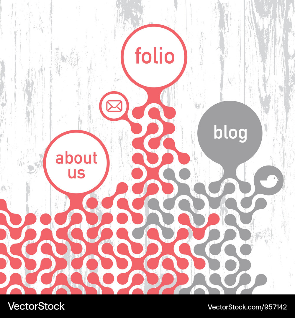 Modern Website Template Royalty Free Vector Image