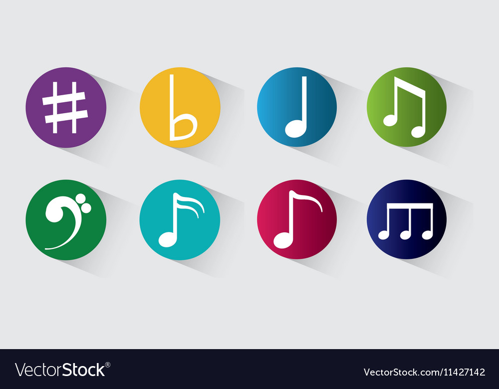 Music notes sound art Royalty Free Vector Image