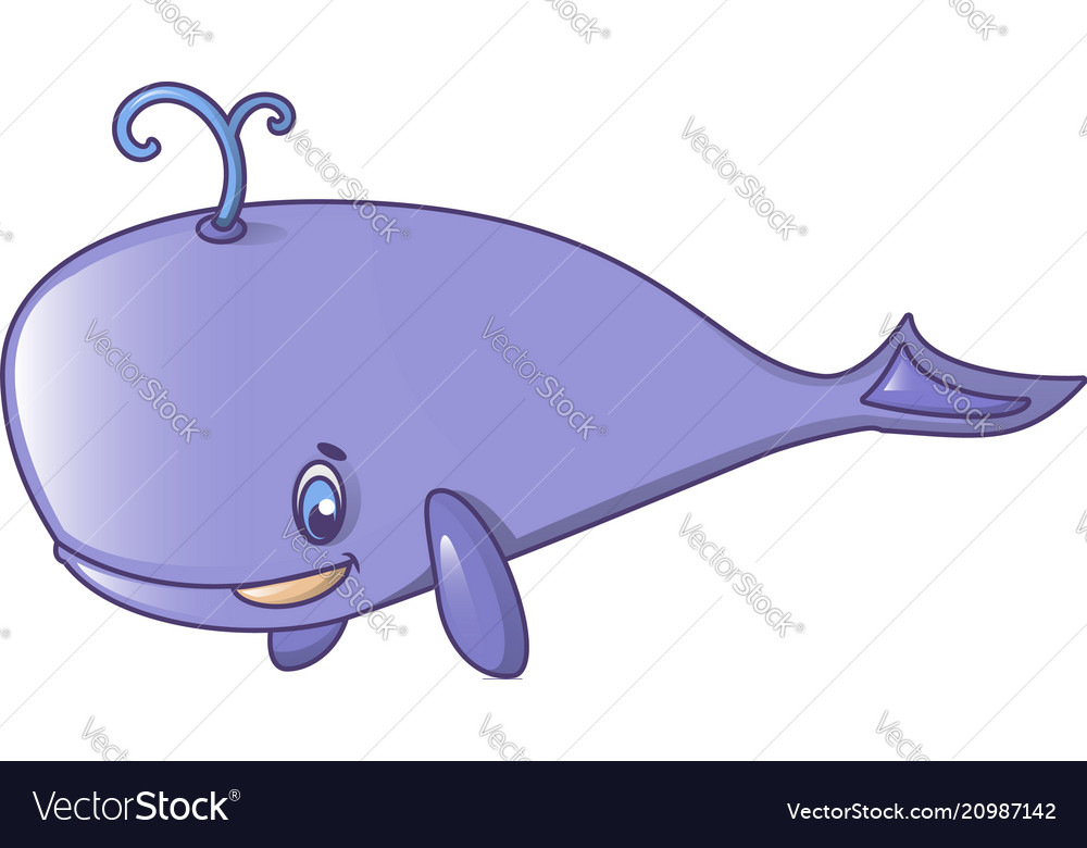 Purple whale icon cartoon style Royalty Free Vector Image